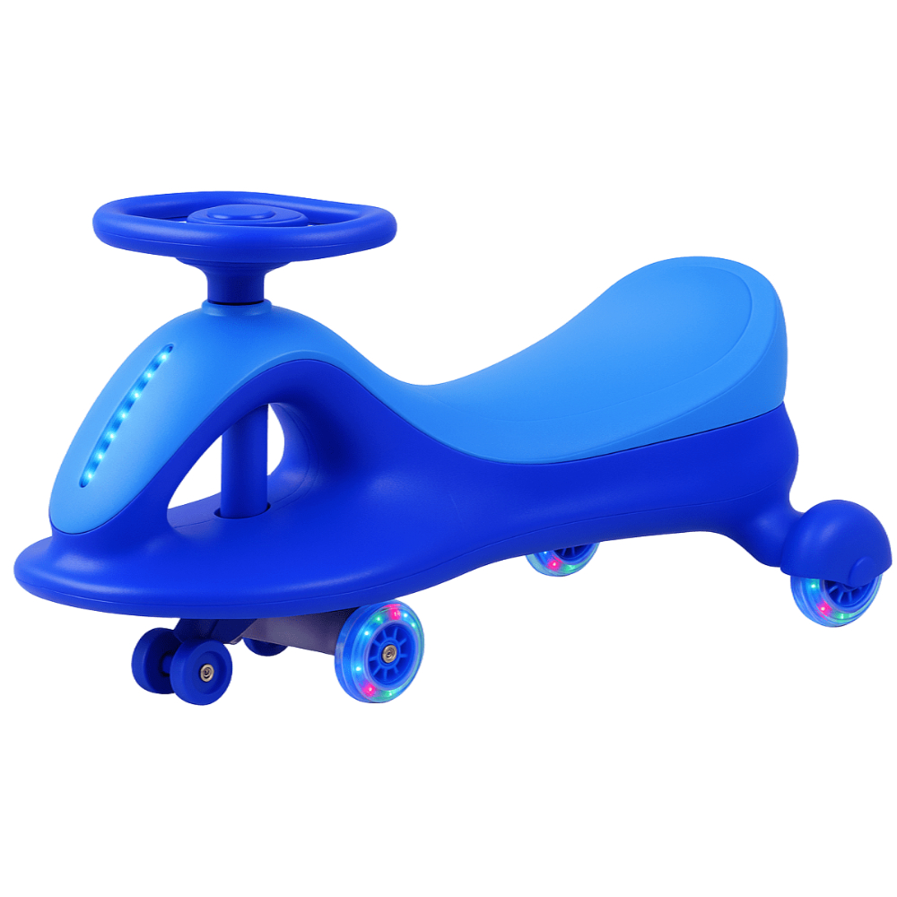 Carrinho Rolimã Gira 360° Passeio Infantil Com Led Suporta e Musica 100kg Menino Menina