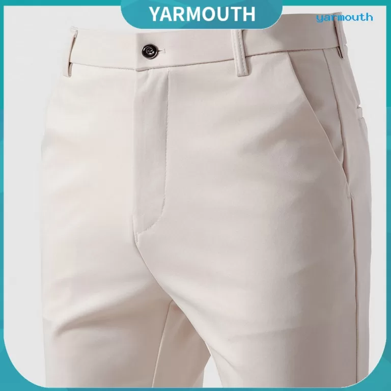 [YAR] Calças Masculinas De Terno Slim Fit , Cor S