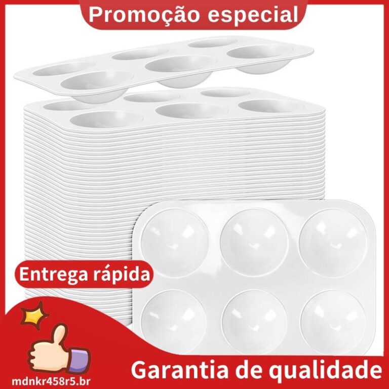 Paleta De Aquarela De Plástico Branco 50 Peças ,