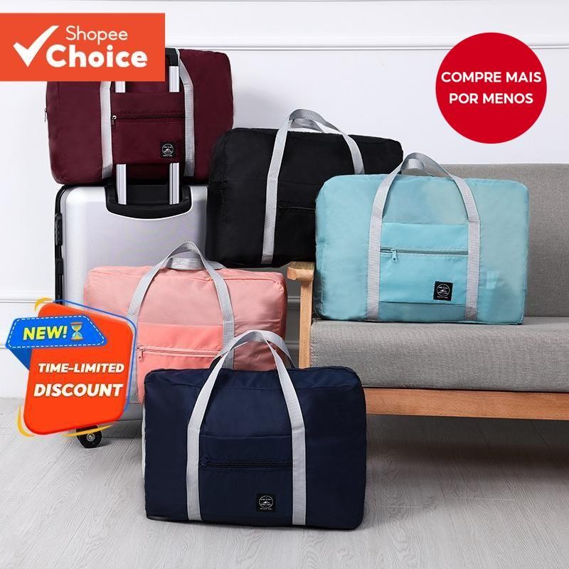 Sacolas De Viagem Multicoloridas Com 2 Pacotes Bolso Zíper : Duráveis , Leves , Perfeitas Para Acade