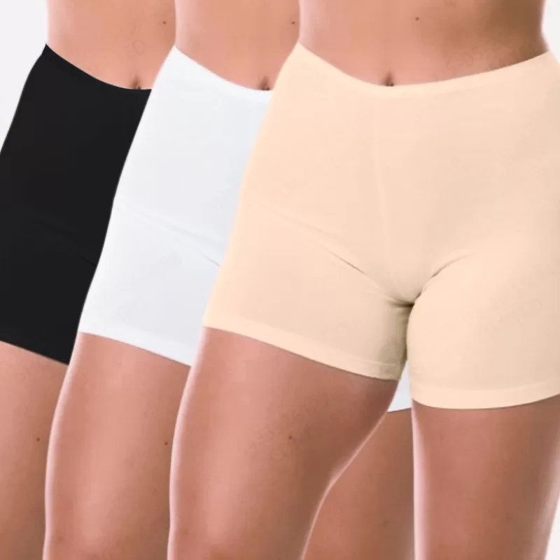 Calças De Segurança 3 Peças Preto + Bege + Branco Ml Anti Luz Vazamento Shapewear Com Conforto Respi
