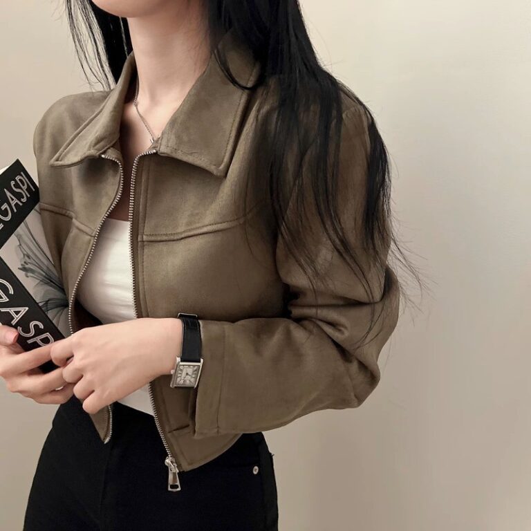 Coreano Primavera Outono Jaqueta Feminina Retro Tu
