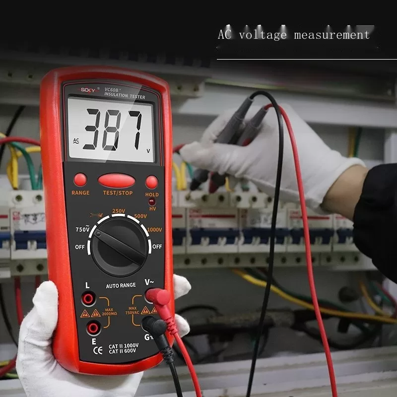 Testador De Resistência De Isolamento De Alta Precisão VC60B + Megôhmetro digital Agitador Eletrônic