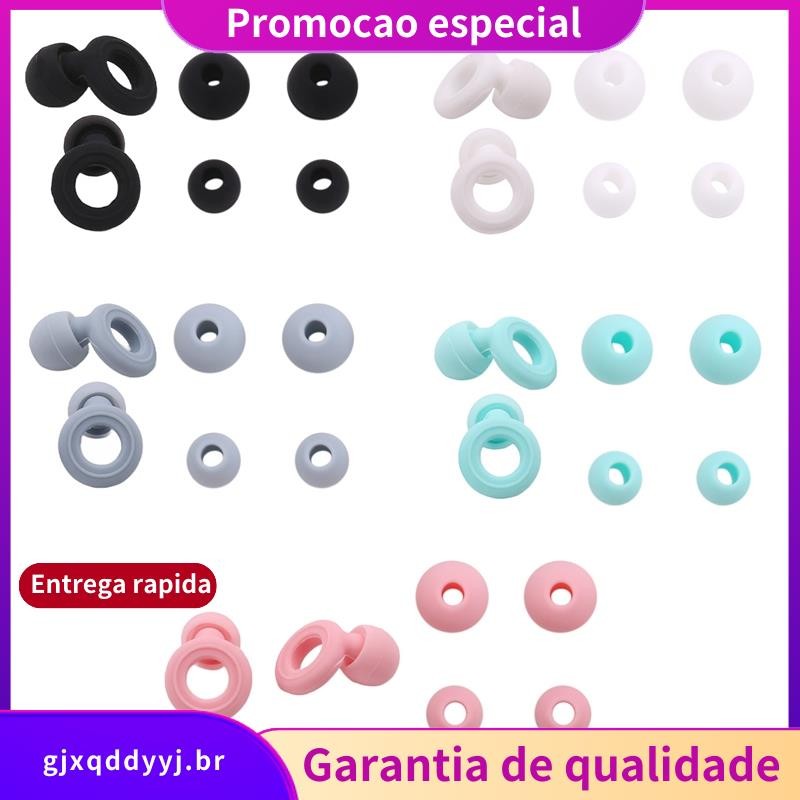 5 Pares De Tampões De Ouvido Silenciosos Para Redução De Ruído Dormir De Silicone Natação Moto Ruído
