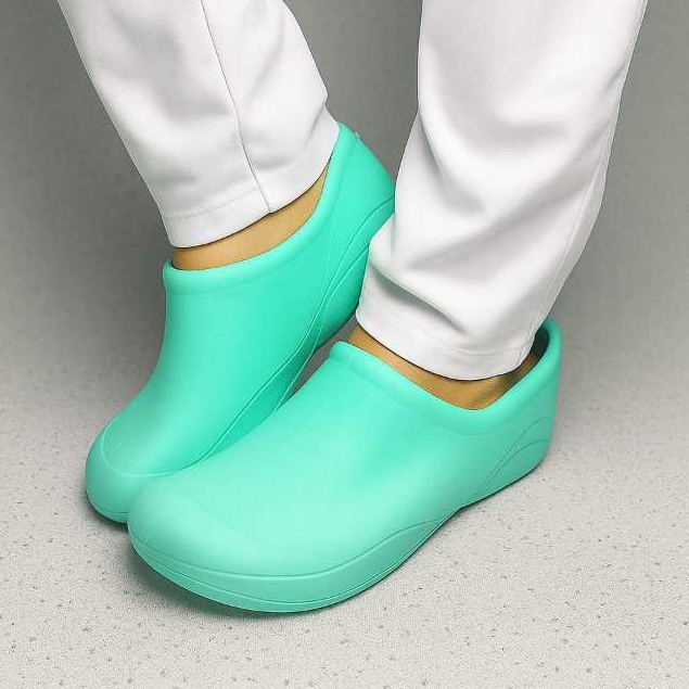 Sapato de Enfermeira Verde Fechado Enfermagem Prof