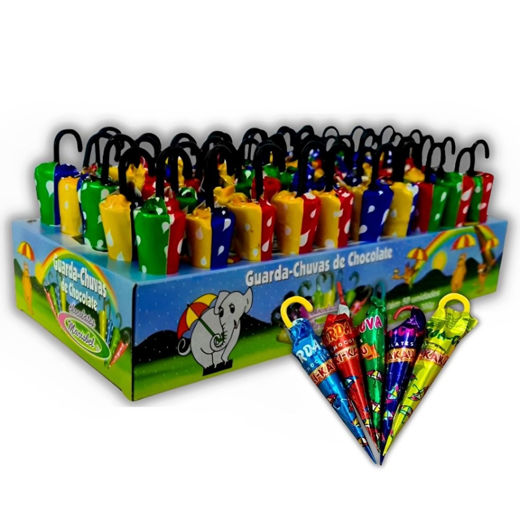 Guarda Chuva De Chocolate C/50 Unidades Marisbel