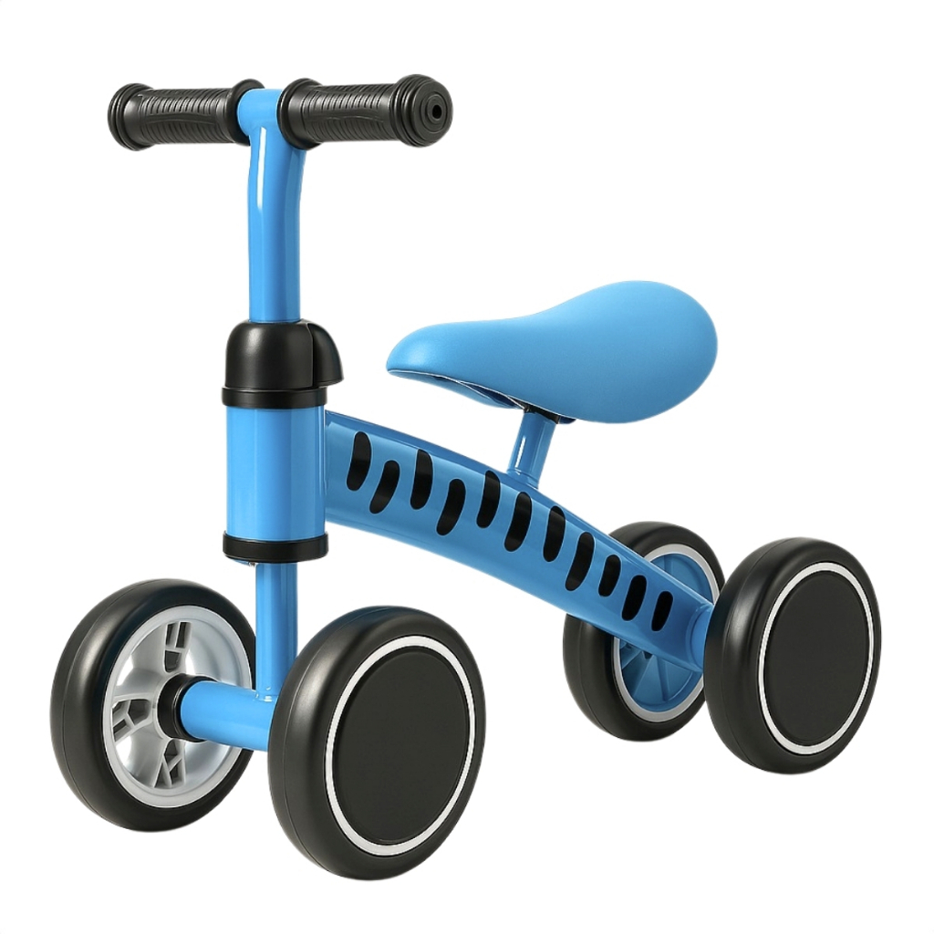 Andador Infantil Equilíbrio Azul Zippy Toys Bicicleta sem Pedal Balance Bike Assento Ajustável