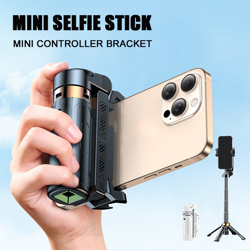 Selfie Stick 3 Em 1 Bluetooth-Punho De Telefone Sem Fio Com Tripé Extensível E Mini Controlador