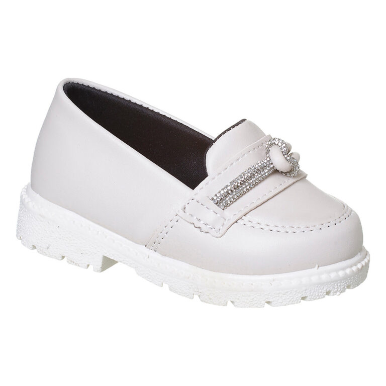 Mocassim Infantil Feminino Confortável Oxford Nó