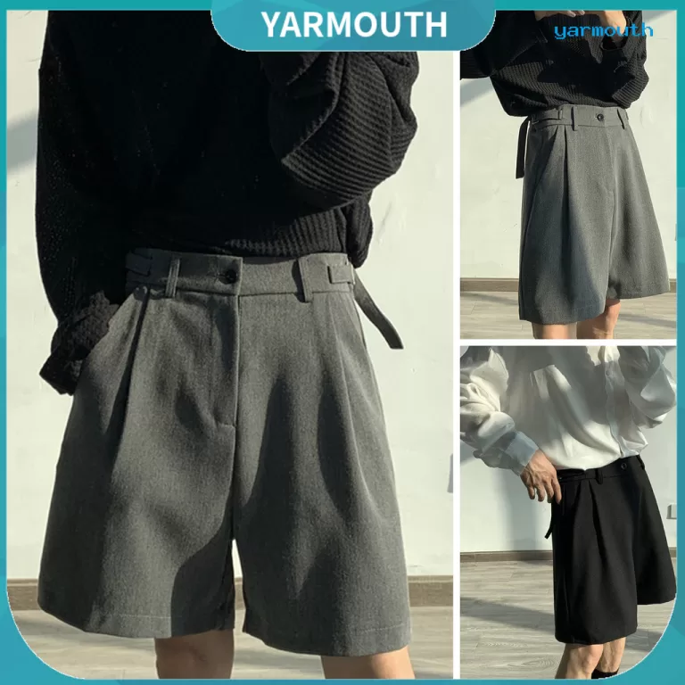[YAR] Shorts Casuais Estilo Simples Cor Sólida Co