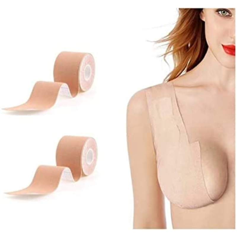 2 peçasAdesivos de elevação de seio autoadesivos e não marcantes – Inserções elásticas para suporte