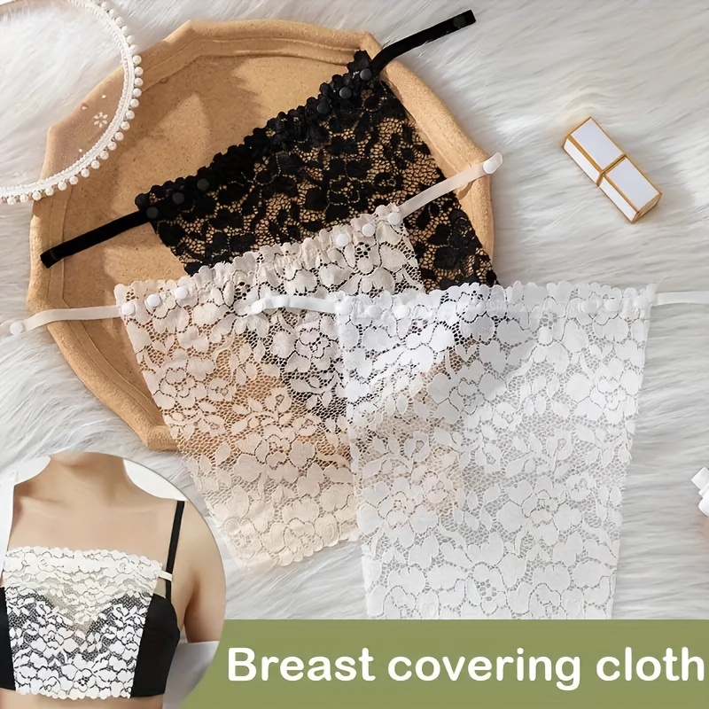 Sutiã Feminino Anti-Peep Removível De Renda Transparente  Almofadas Removíveis , Design Elegante E S