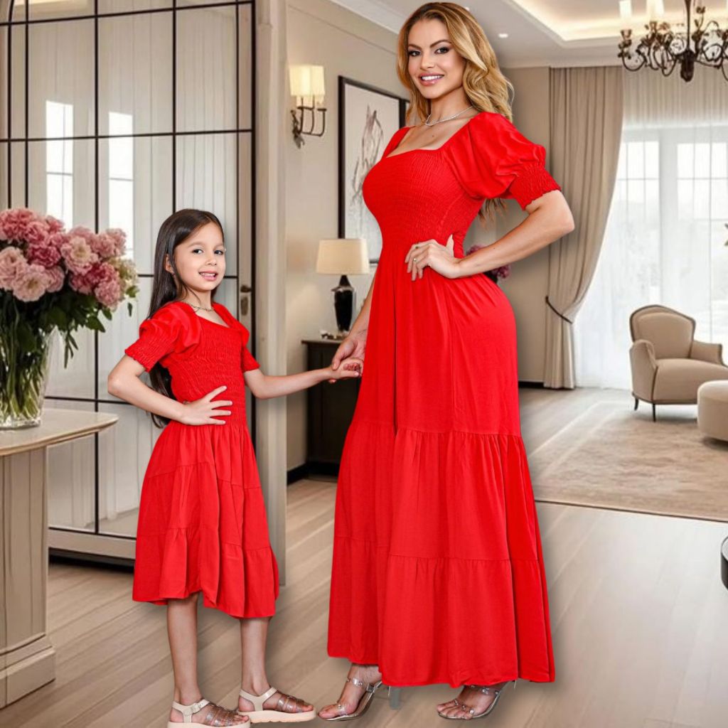 Kit Mãe Vestido Tal Mãe Tal Filha Conexão Estilo Amor Look Charmoso Afetivo Momentos Especiais