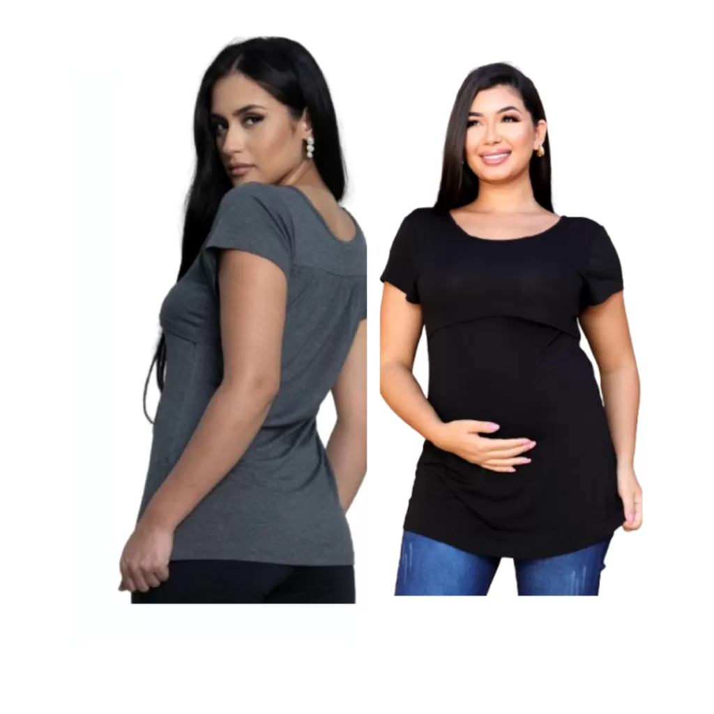 Kit 2 Batas Amamentação Viscolycra Práticas e Super Confortáveis