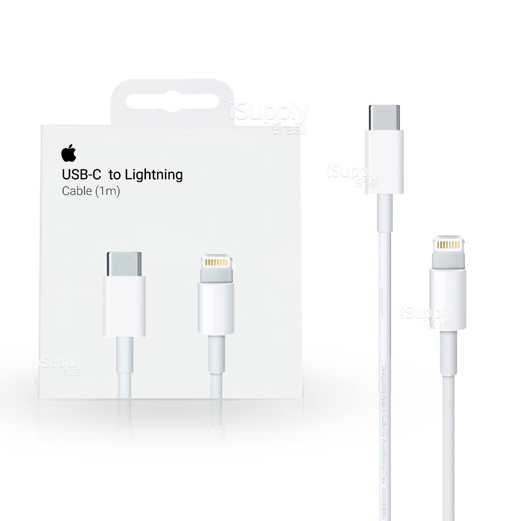Cabo para iPhone Apple Original Lightning Usb-C Tipo C 1 Metro Com 1 Ano de Garantia