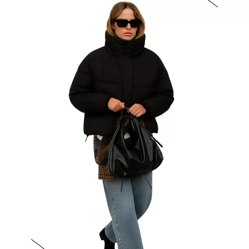 JAQUETA CASACO IMPERMEÁVEL ACOLCHOADO CURTO PUFFER