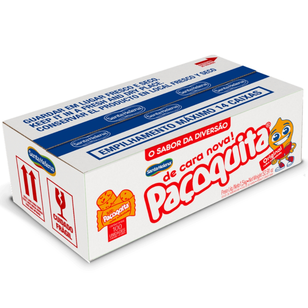 Paçoca Rolha Embalada Pacoquita C/100 Unidades 1,5kg – Santa Helena