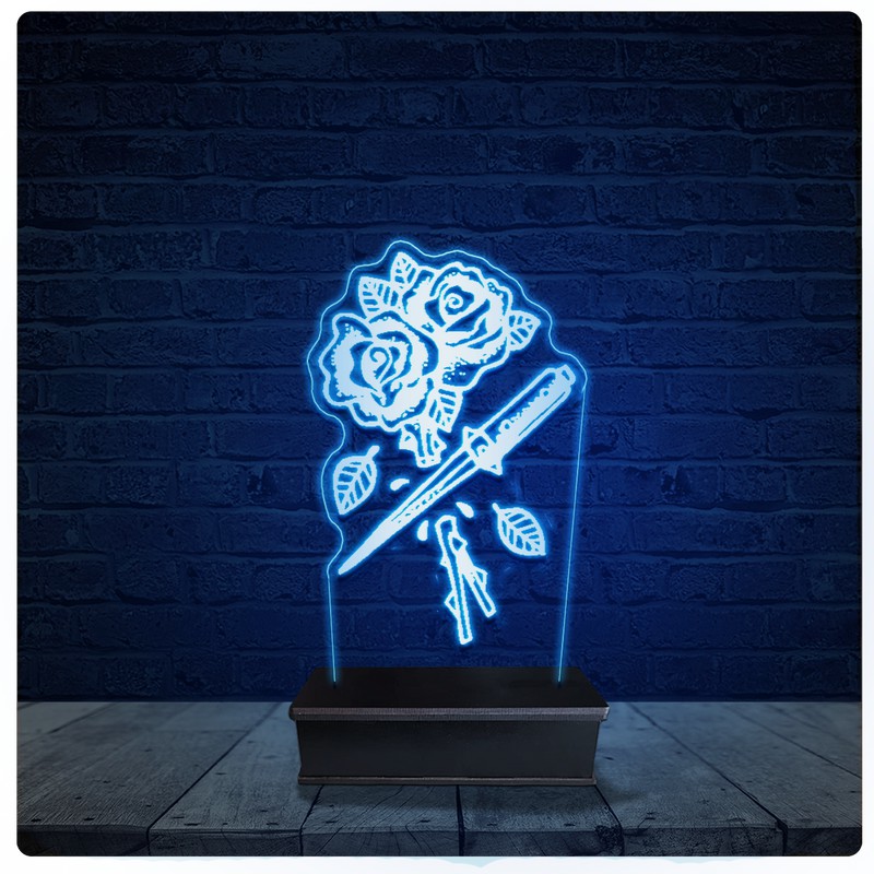 Luminária Led Acrilico Abajur – Tatto Tatuagem Estúdio 15