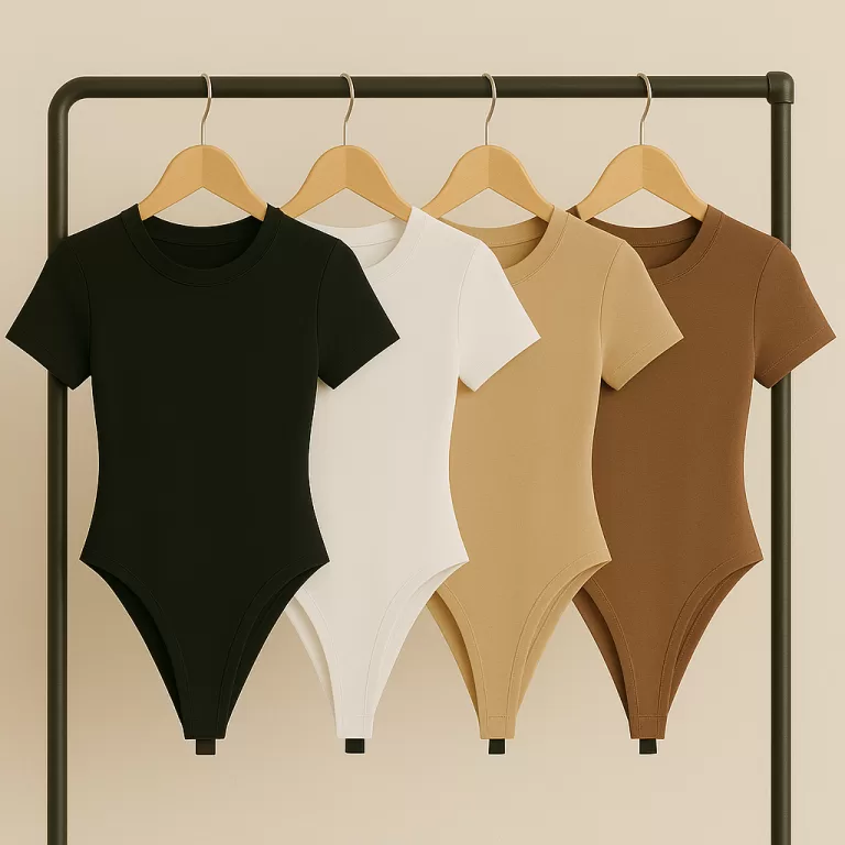 KIT 4 Body Feminino Manga Curta Suplex Com Forro