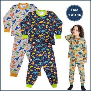 Kit 4 Peças Pijama Infantil Menino Masculino Inve