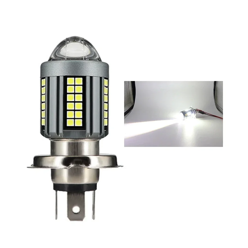 Luz De Projetor LED 6000K H4 De Alto Desempenho Para Motocicletas-360 ° Visão