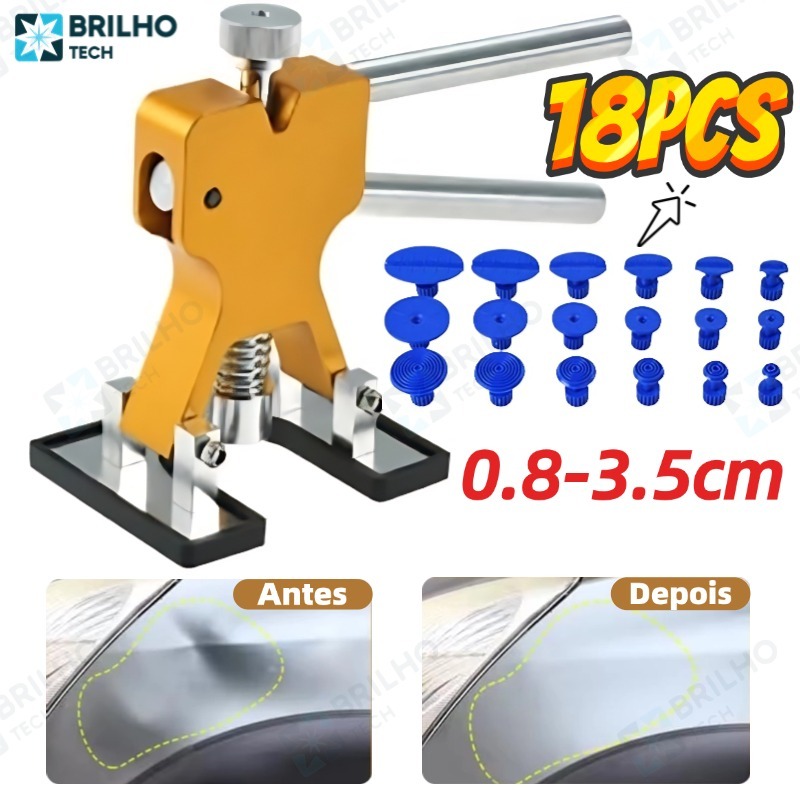KIT 19 Ferramentas De Reparo De Mossa Para Automóveis Kit Kits De Remoção