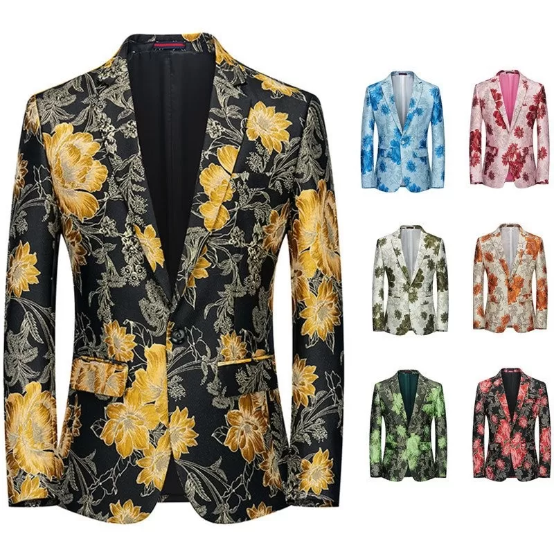 Envio em 24 horas 2024 Primavera Novo Terno Elegante Jaqueta Masculina Casual Blazer Pequeno Roupa