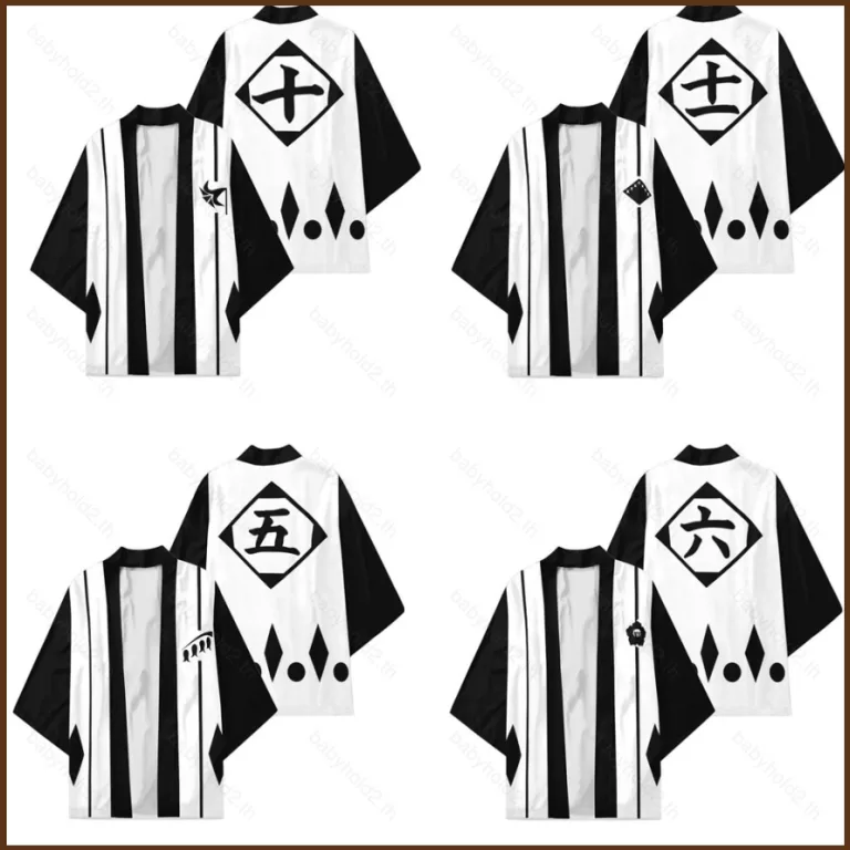 BH2 Bleach Haori Kimono Anime Unissex Casual Top C