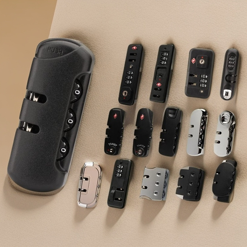 Carrinho, Fechadura de Senha, Caixa de Viagem com Fechadura Fixa, Zíper com Fechadura de Senha, Arma