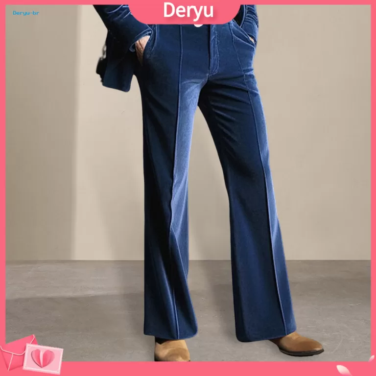 Men Dress Pants Premium Mens Wide Leg Business wit