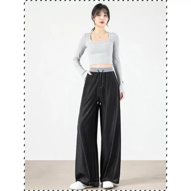 Casual Pants Slimming Body Proportions Wide-legged