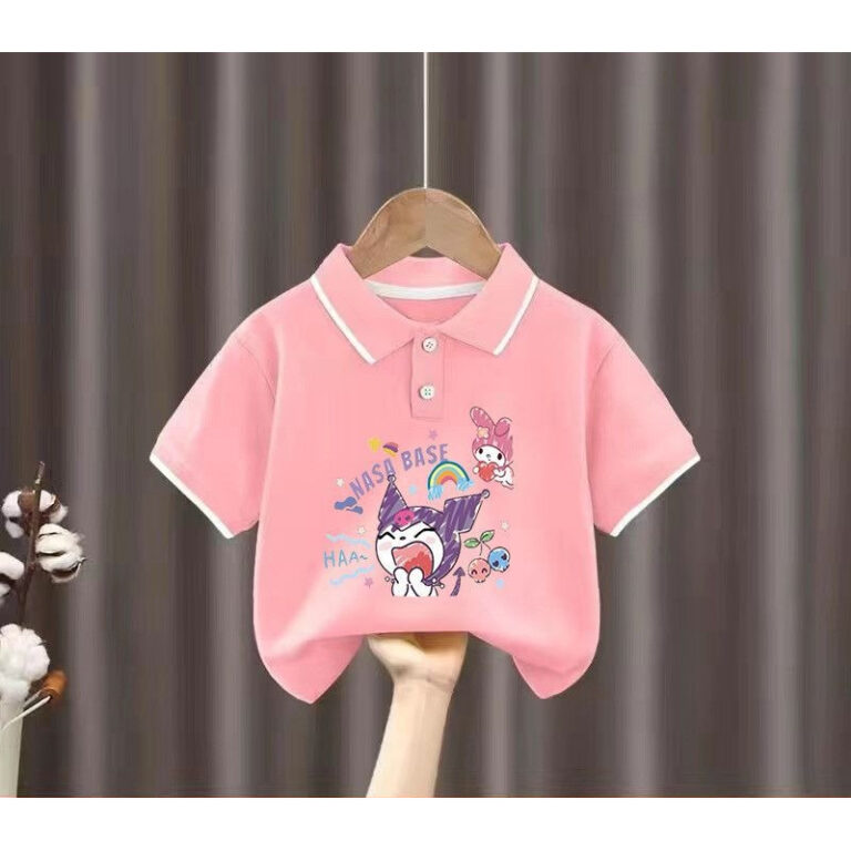 Camisa Polo Kuromi 2025 Para Meninas Estilo Escola