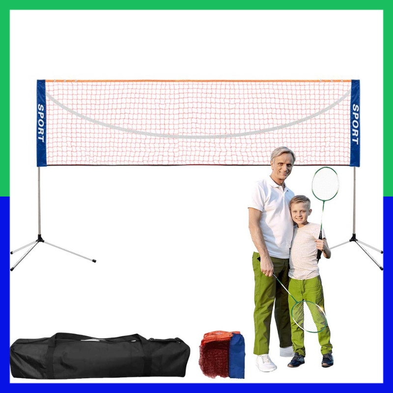 Rede De Badminton Ajustável Com Suporte,Com Saco De Armazenamento, Para Parque Interno E Externo