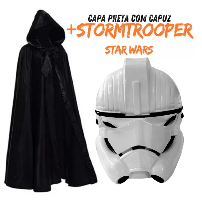Fantasia Máscara Capacete Star Wars Stormtrooper 