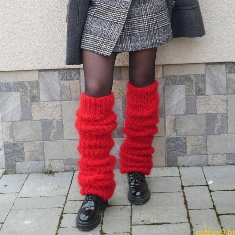 Vermelho Feminino Para Extra Longo Grosso Malha So