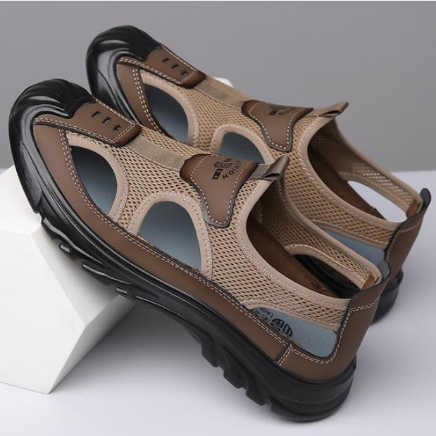 Sandálias Baotou Masculinas Sapatos Baotou Oca Sa