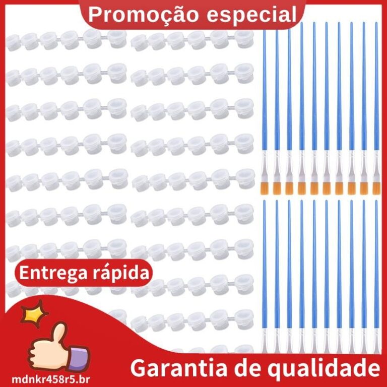 20 Tiras 120 Potes De Tinta Vazios Mini Recipiente