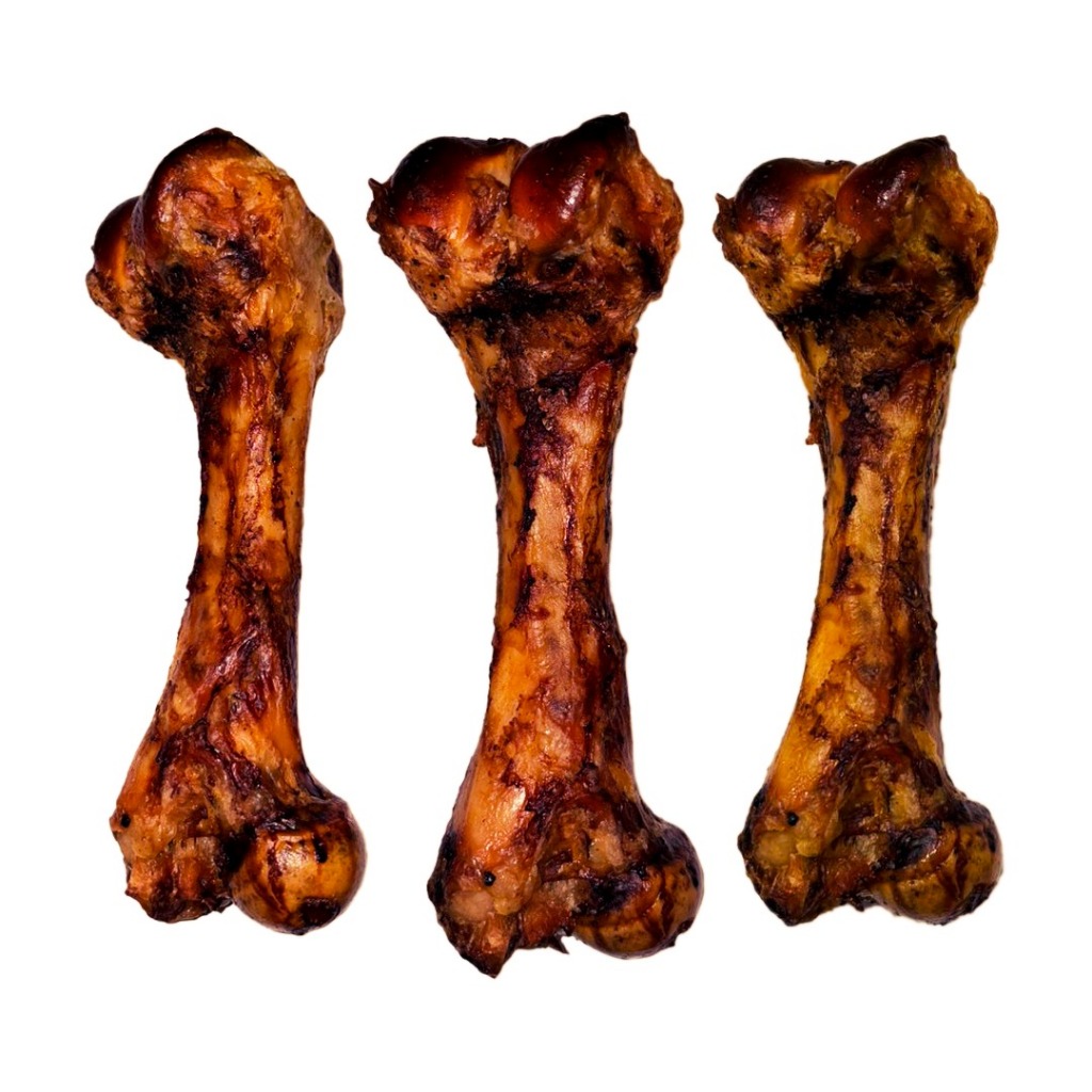 Kit 3 Ossinho Suíno Fêmur Natural Defumado Petisco para cães
