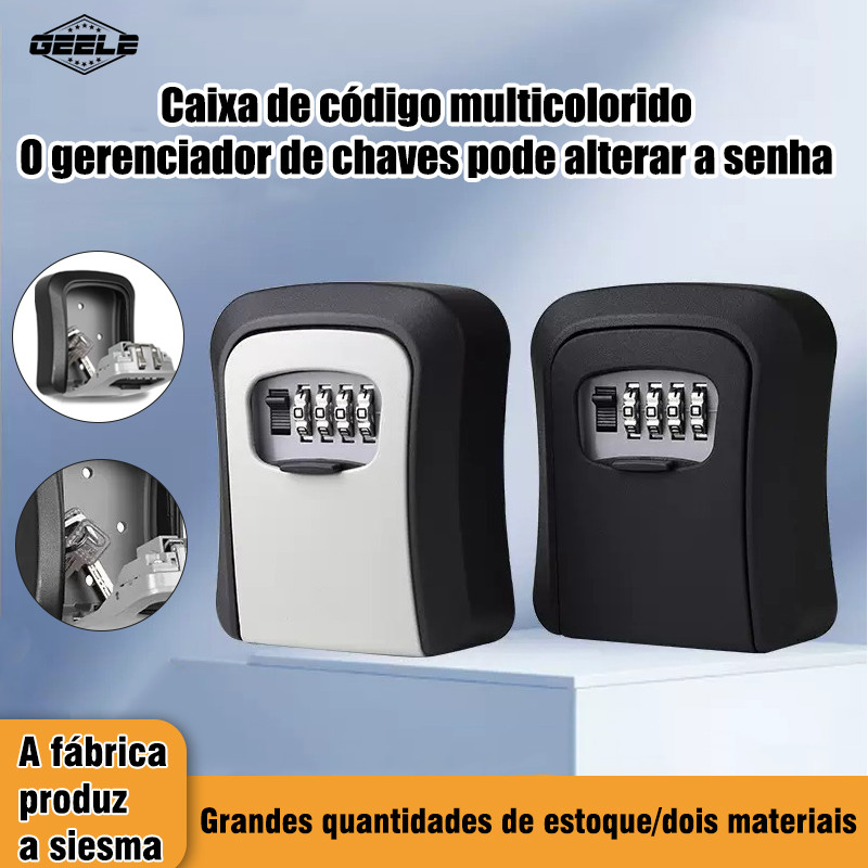 Cofre de chave com senha de 4 dígitos, com possibilidade de alteração da senha