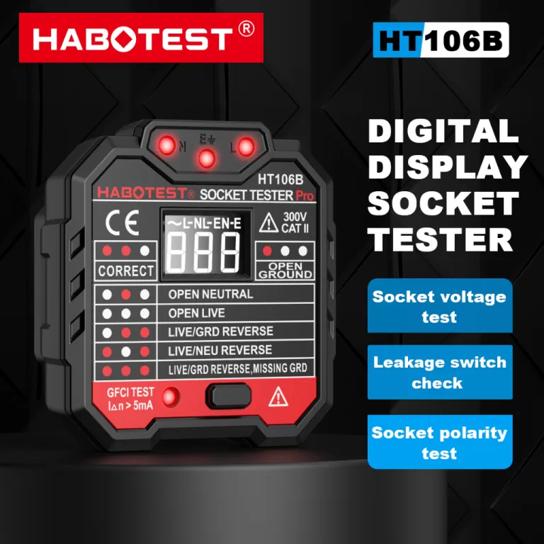 HABOTEST HT106 GFCI Testador De Tomada Elétrica T