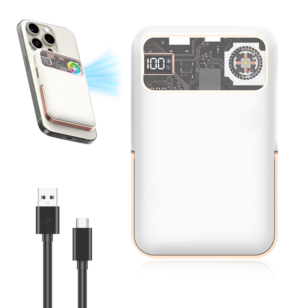 Carregador de Bateria Portátil iOS – Power Bank para iPhone com Carregamento Magnético 15W, 10000mAh