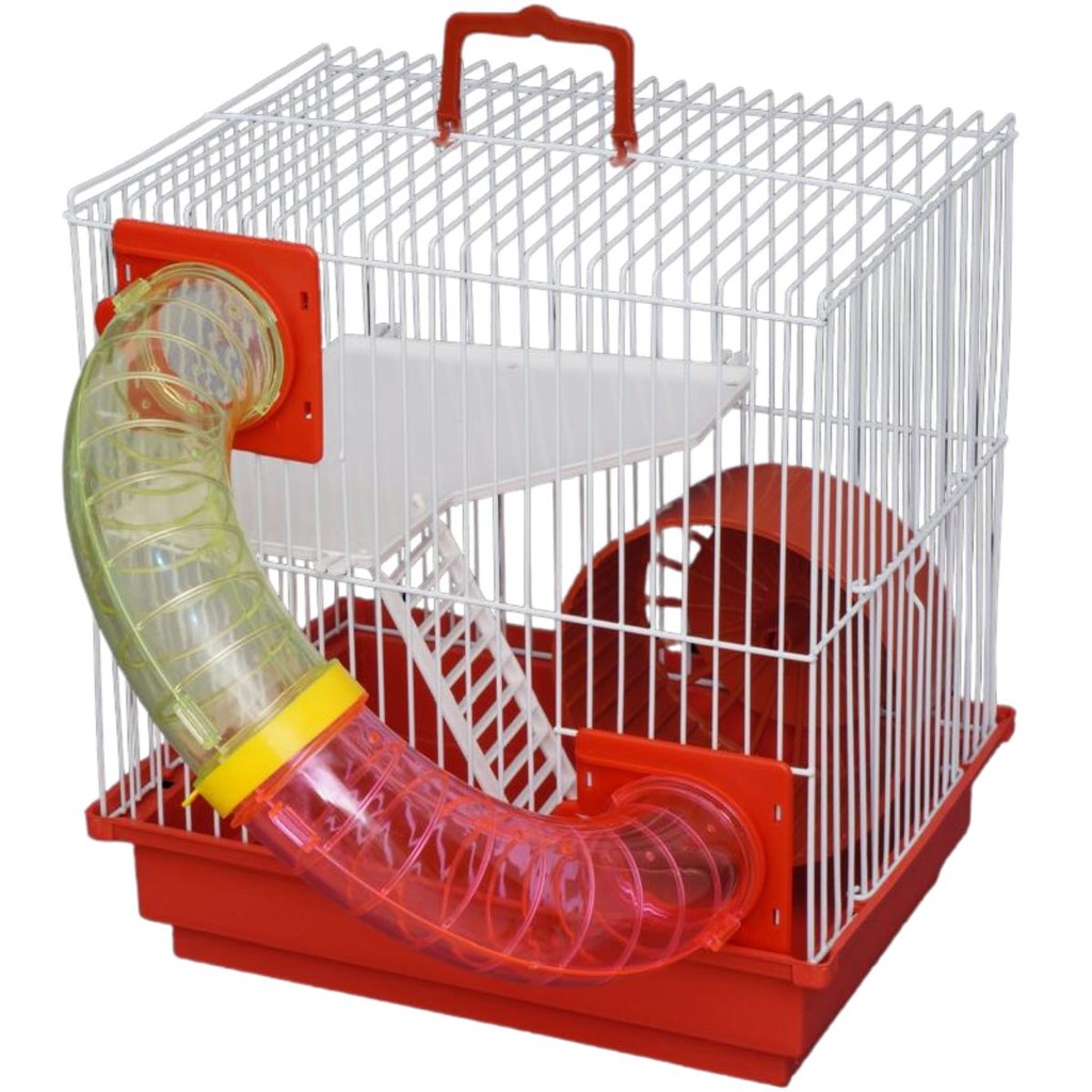 Gaiola Para Hamster 2 Andares Completa Econômica Tubo Pop