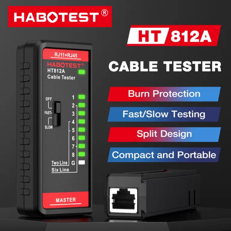 HABOTEST HT812A tester de cabo de rede 8P / 6P / 4