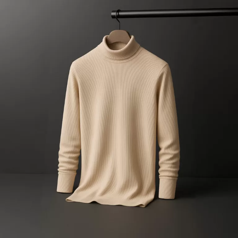 Blusa Frio Masculina Camisa Gola Alta Malha Canela