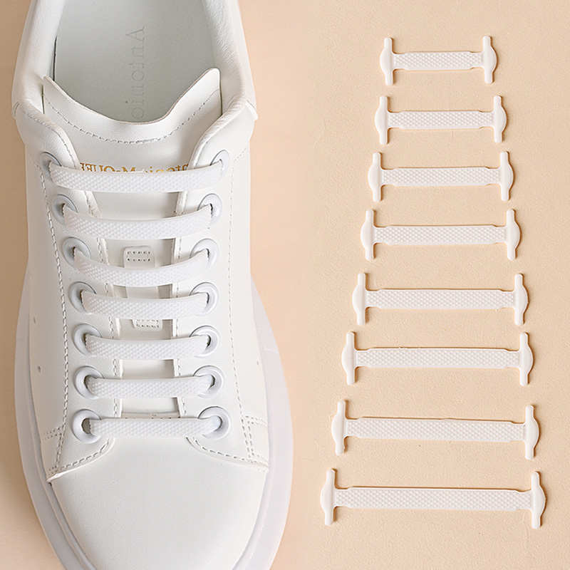 Conjunto De 16 Peças De Cadarços Elásticos De Silicone Sem Amarração , Estilo E Conforto Esforço Com