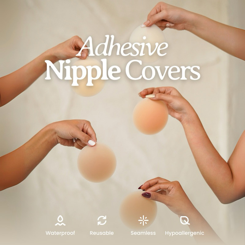 Capas Adesivas Para Mamilos  Almofadas Seios Ultrafinas Reutilizáveis , À Prova Dágua De Suor , Hipo