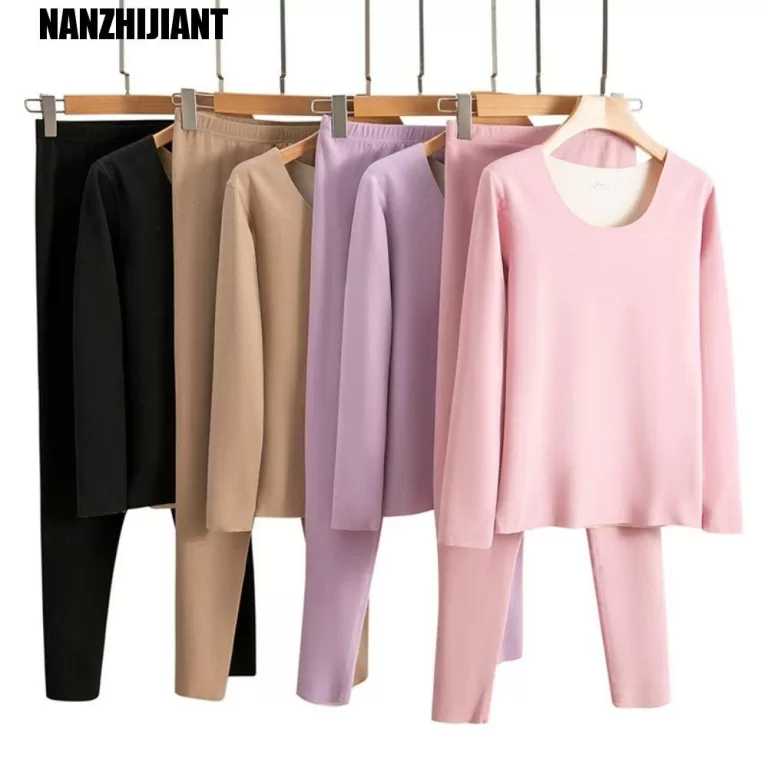 NANZHIJIANT Roupa Íntima Térmica Feminina Macia 