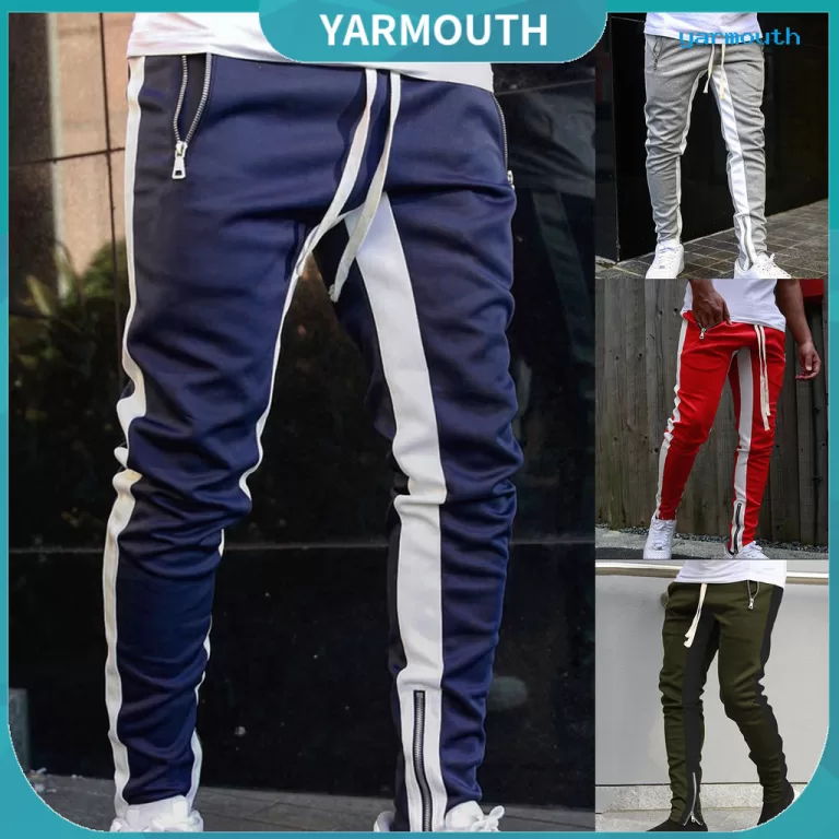[YAR] Calça De Moletom Masculina Com Cores Contra