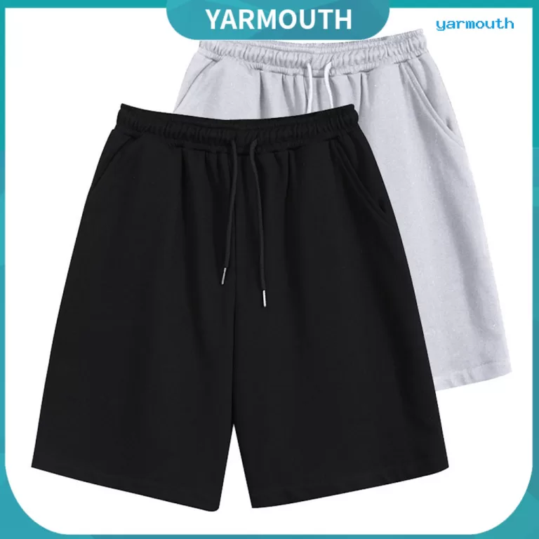 [YAR] Shorts Masculinos Com Cintura Elástica E Co