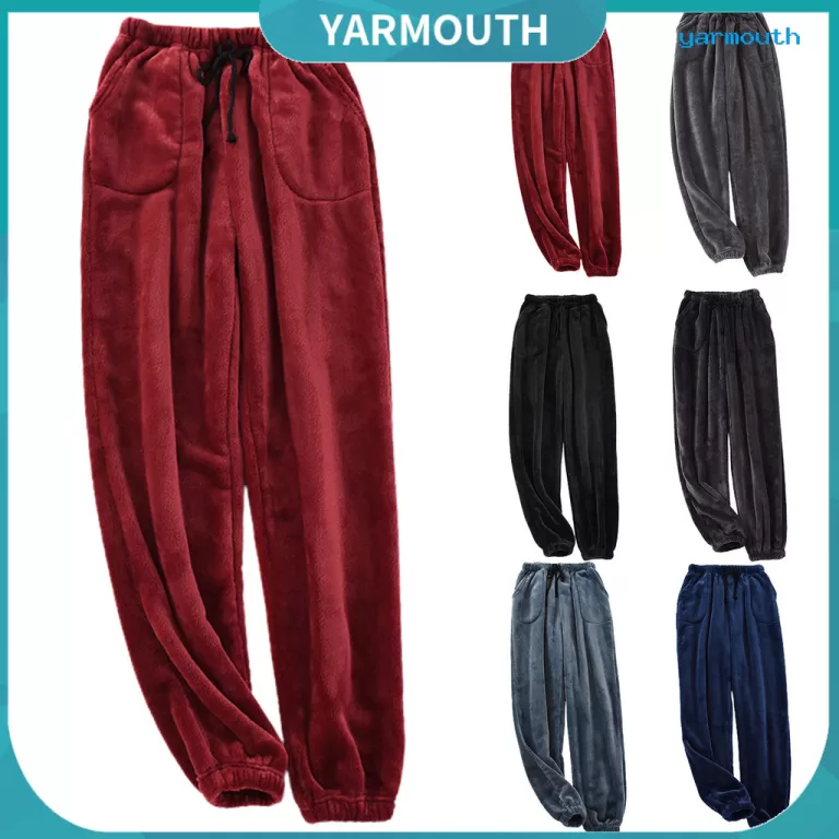 [YAR] Calças De Pijama Masculinas Retas Com Faixa